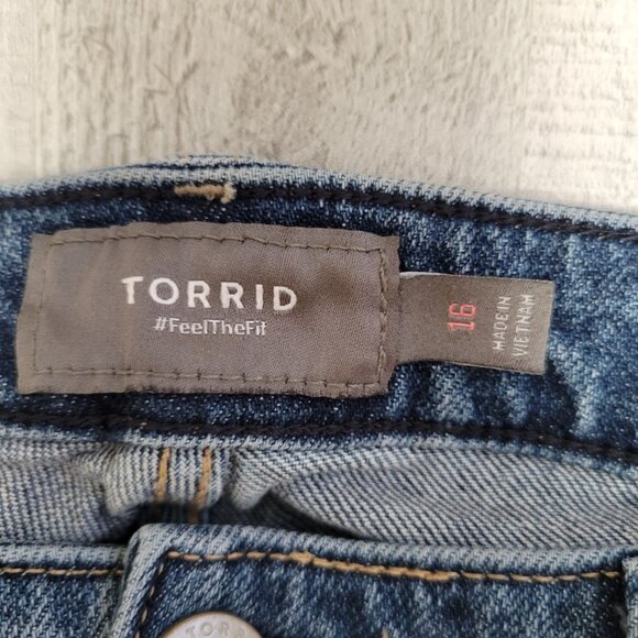 Distressed Denim Jeans Size 16 By Torrid - Picture 6 of 6